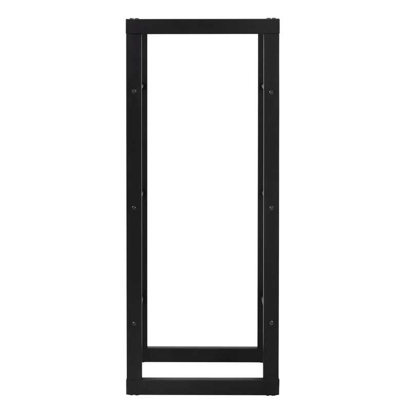 Kaminholzregal 40x100x25 cm Schwarz aus Metall ML-Design