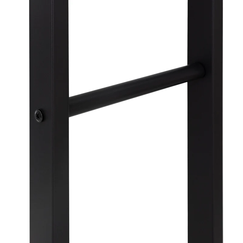 Kaminholzregal 40x100x25 cm Schwarz aus Metall ML-Design