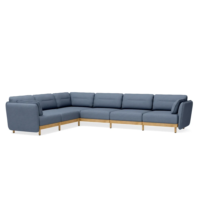 Ecksofa Mio Soft 6-Sitzer Eiche