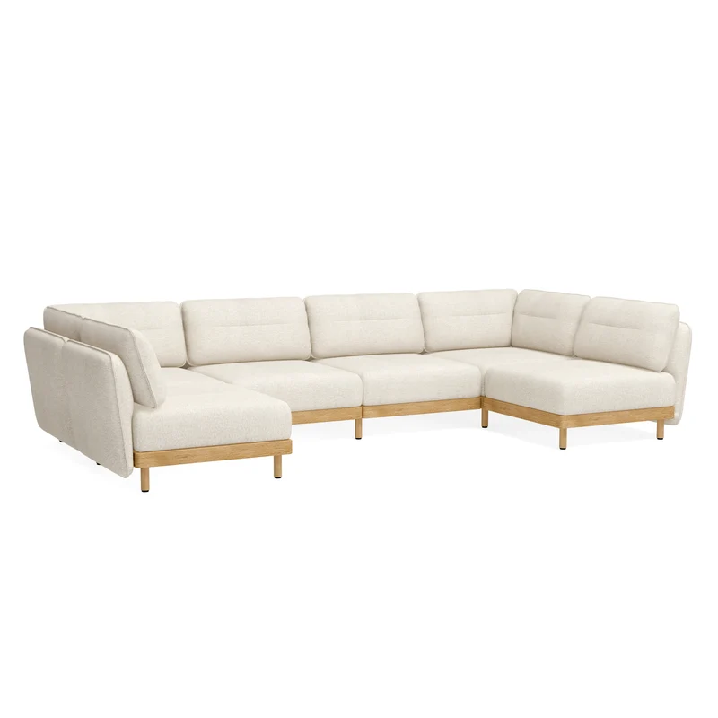 Ecksofa Mio 6-Sitzer Eiche