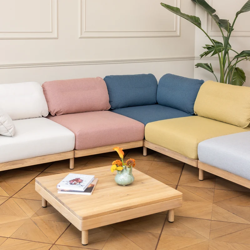 Ecksofa Mio 6-Sitzer Eiche