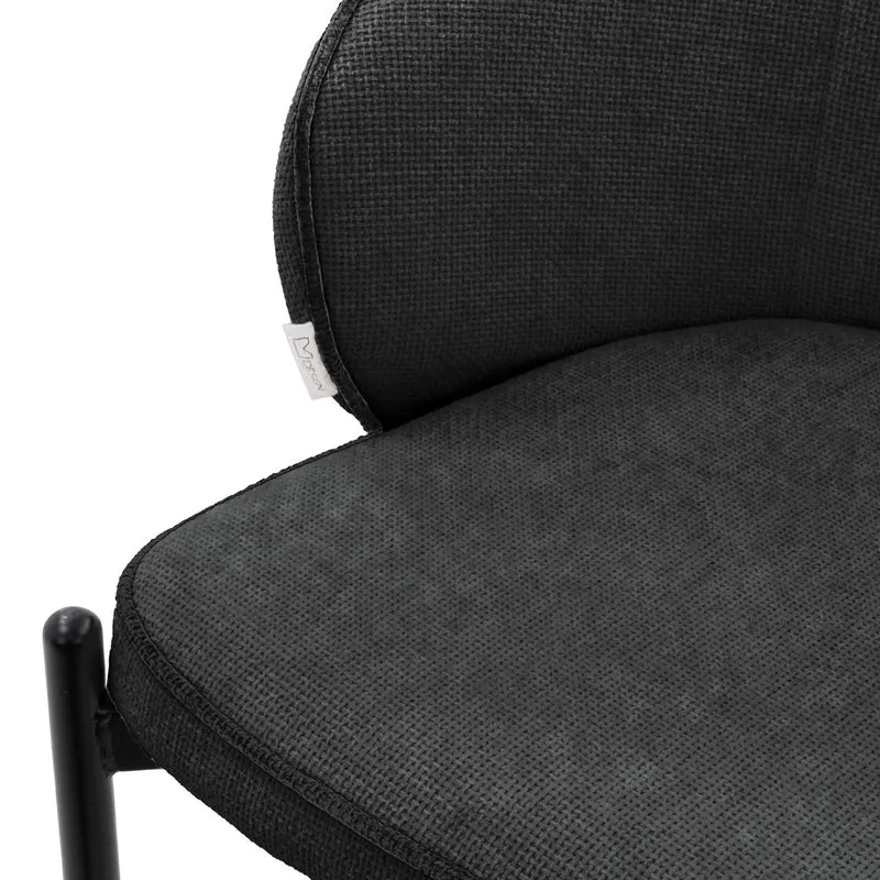 B-Ware Barhocker 2er Set Anthrazit 50x101x54 cm mit Rückenlehne und Fußstütze bis 120 kg ML-Design