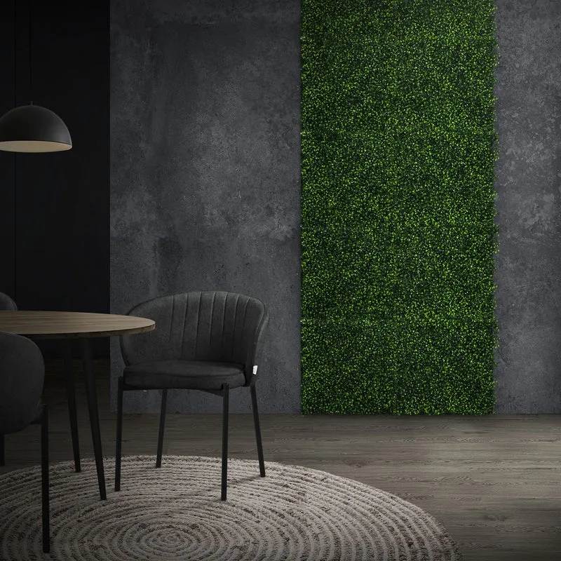 ECD Germany | Künstliche Pflanzenwand Classic Buxus 4er Set 50x50 cm Grün Kunstpflanzen Wandpaneele Indoor Outdoor Blumenwand Sichtschutz Wandpflanzen