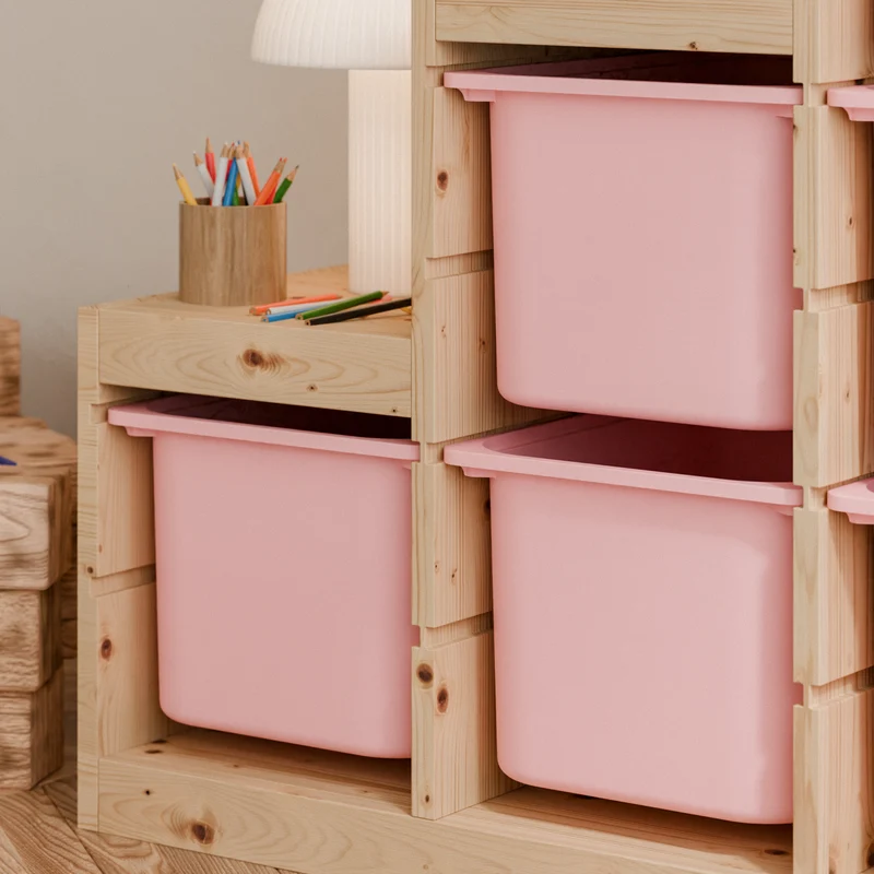 Große Box „TRÖVI“ für IKEA Trofast Regale – 42 × 30 × 23 cm in Rosa