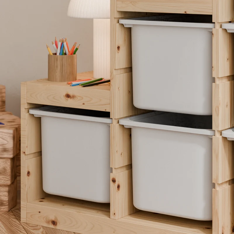 Große Box „TRÖVI“ für IKEA Trofast Regale - 42 x 30 x 23 cm in Weiß