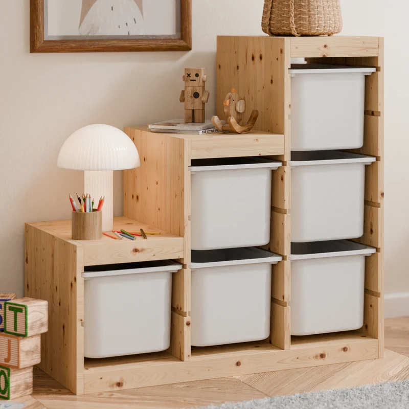 Große Box „TRÖVI“ für IKEA Trofast Regale - 42 x 30 x 23 cm in Weiß