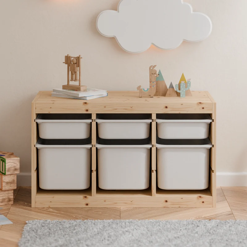 Große Box „TRÖVI“ für IKEA Trofast Regale - 42 x 30 x 23 cm in Weiß