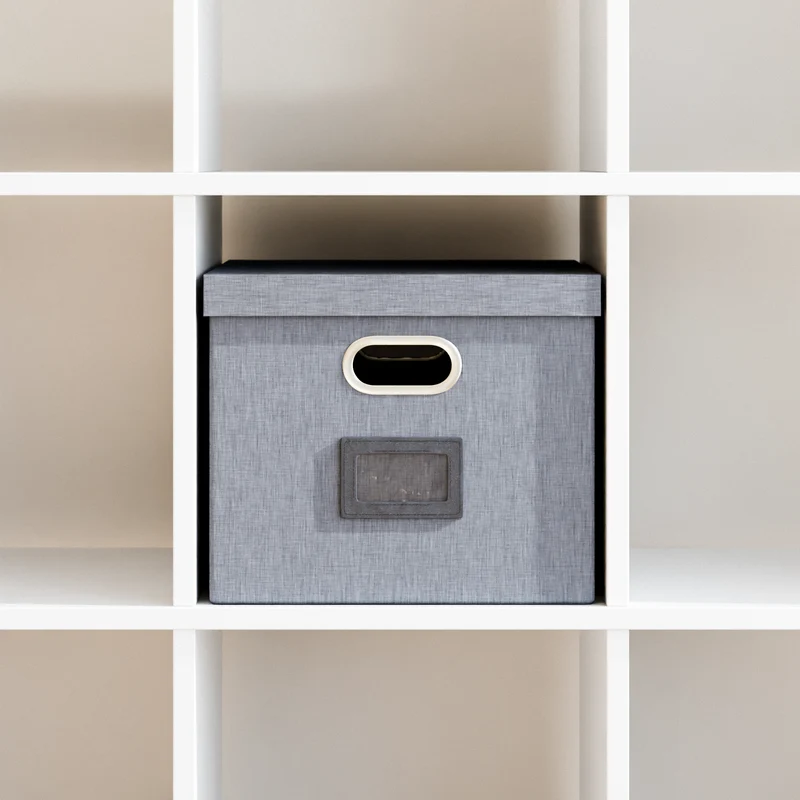 Kallax Box für Hängeregister DIN A4, Stoffbox für Hängemappen, 33 x 37,5 x 28cm