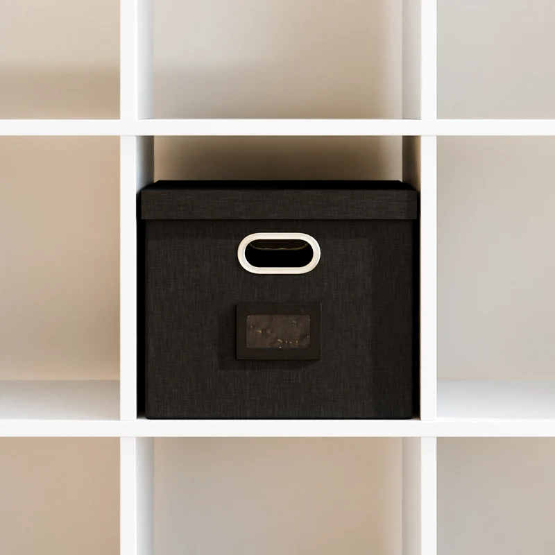 Kallax Box für Hängeregister DIN A4, Stoffbox für Hängemappen, 33 x 37,5 x 28cm