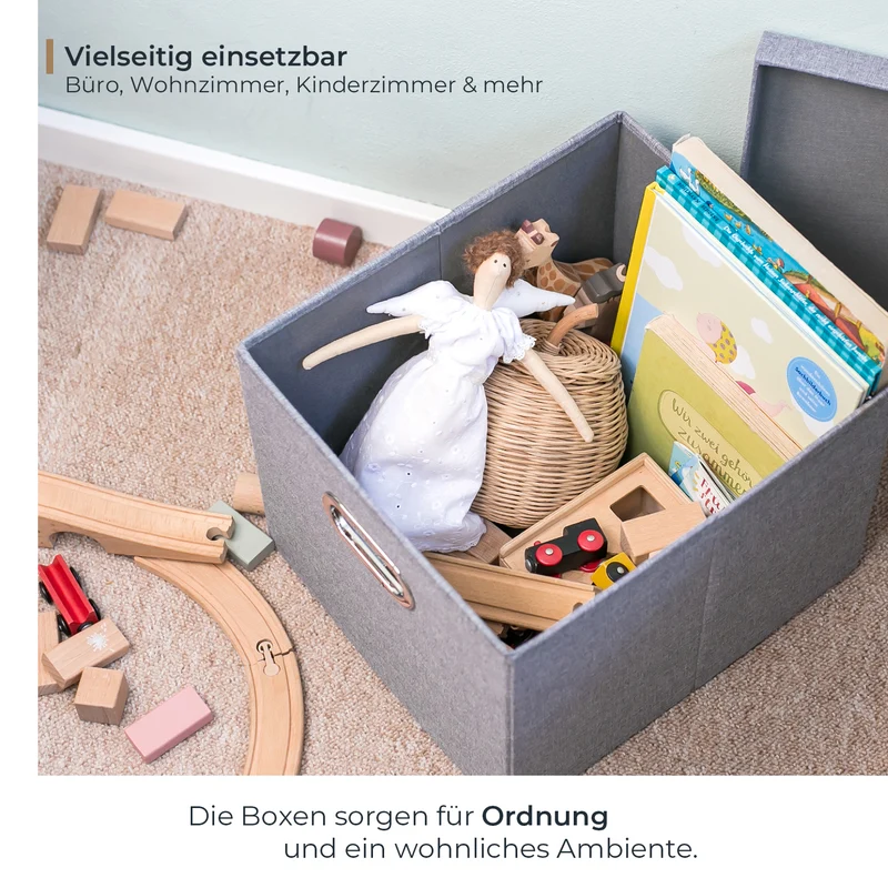 Kallax Box für Hängeregister DIN A4, Stoffbox für Hängemappen, 33 x 37,5 x 28cm