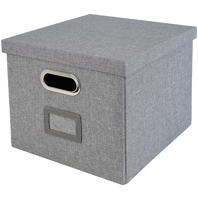 Kallax Box für Hängeregister DIN A4, Stoffbox für Hängemappen, 33 x 37,5 x 28cm