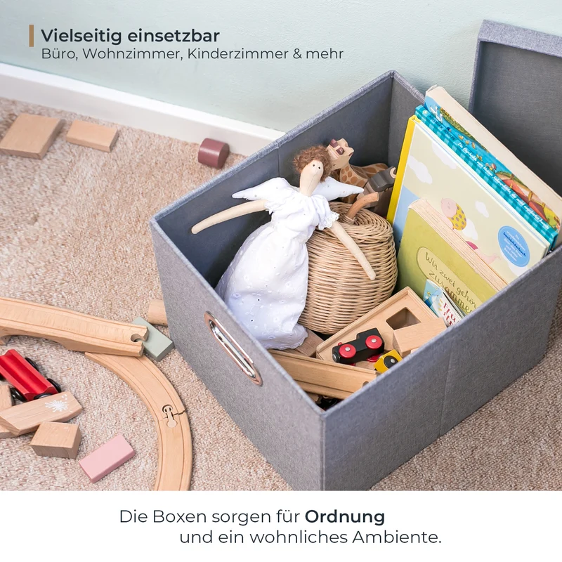 Kallax Box für Hängeregister DIN A4, Stoffbox für Hängemappen, 33 x 37,5 x 28cm