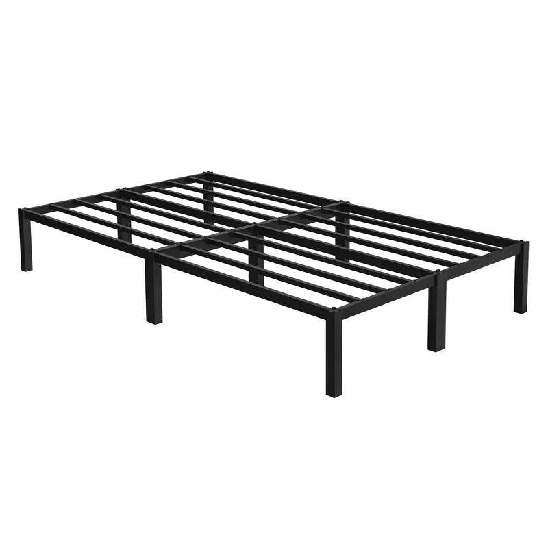 Bettgestell Doppelbett 120x200 cm aus Metall Schwarz mit Lattenrost ML-Design