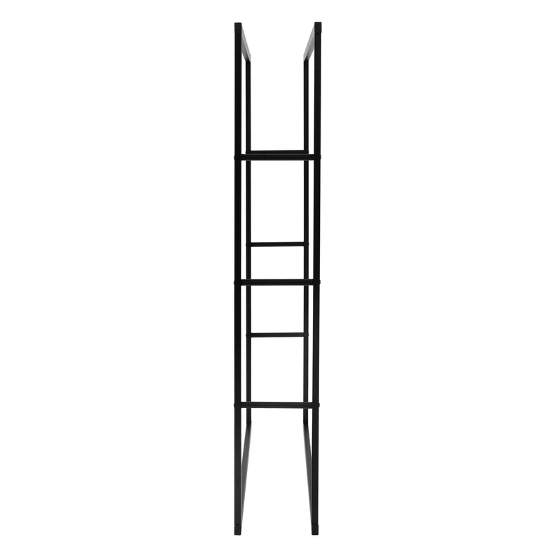 Kaminholzregal 100x25x150 cm Schwarz aus Metall ML-Design