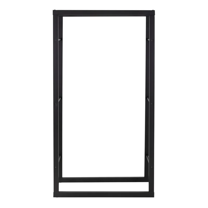 Kaminholzregal 80x25x150 cm Schwarz aus Metall ML-Design