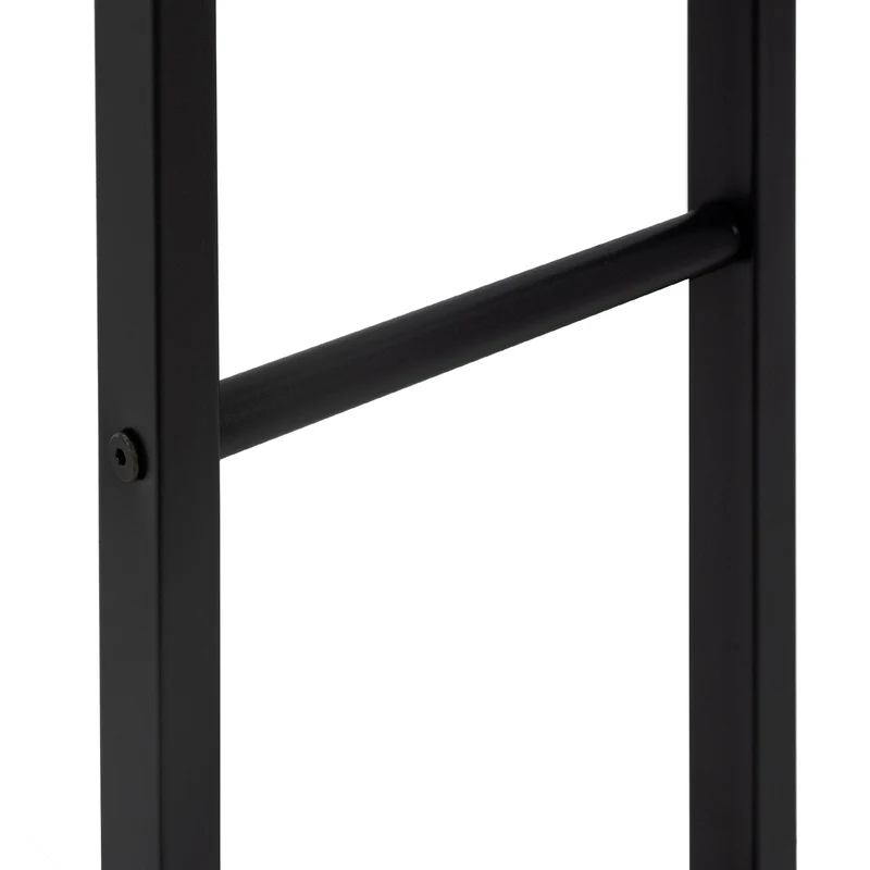 Kaminholzregal 80x25x150 cm Schwarz aus Metall ML-Design