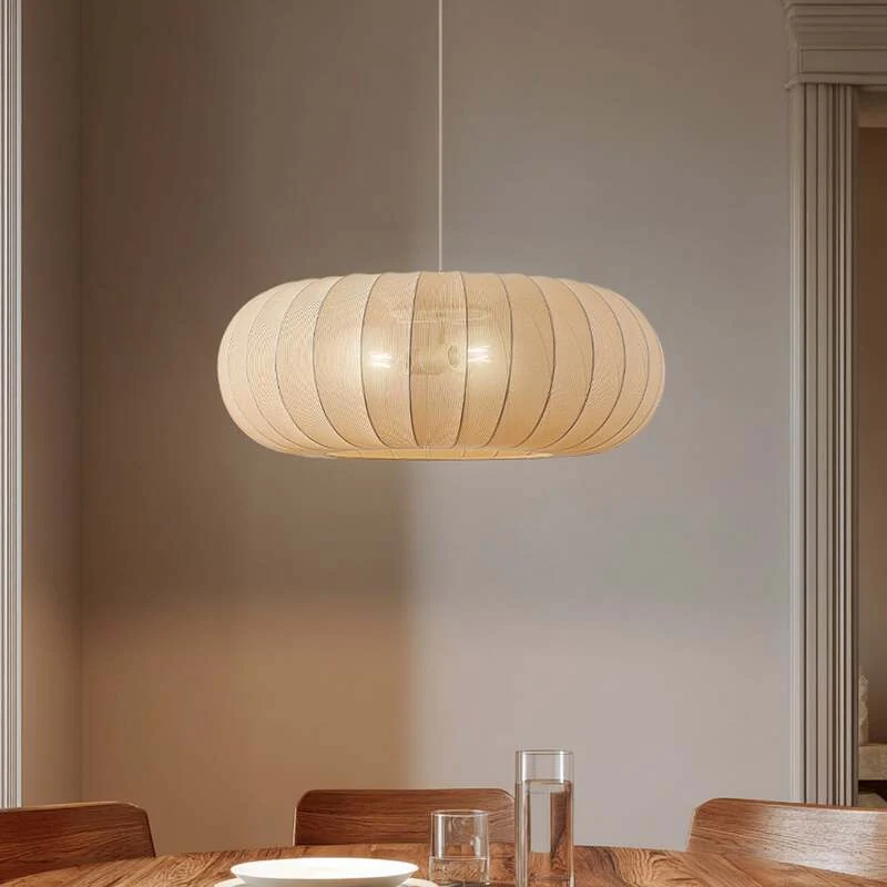 B-Ware Lindby Hängeleuchte Helin LED Pendelleuchte dimmbar beige Ø70cm 3xE27 26cm