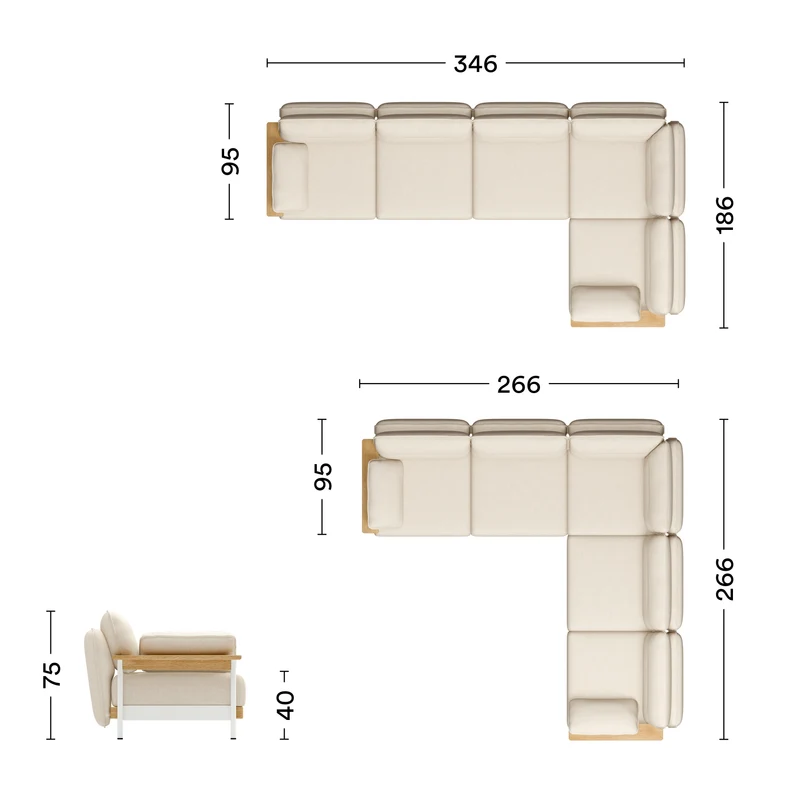 Ecksofa Mio Lounge 5-Sitzer