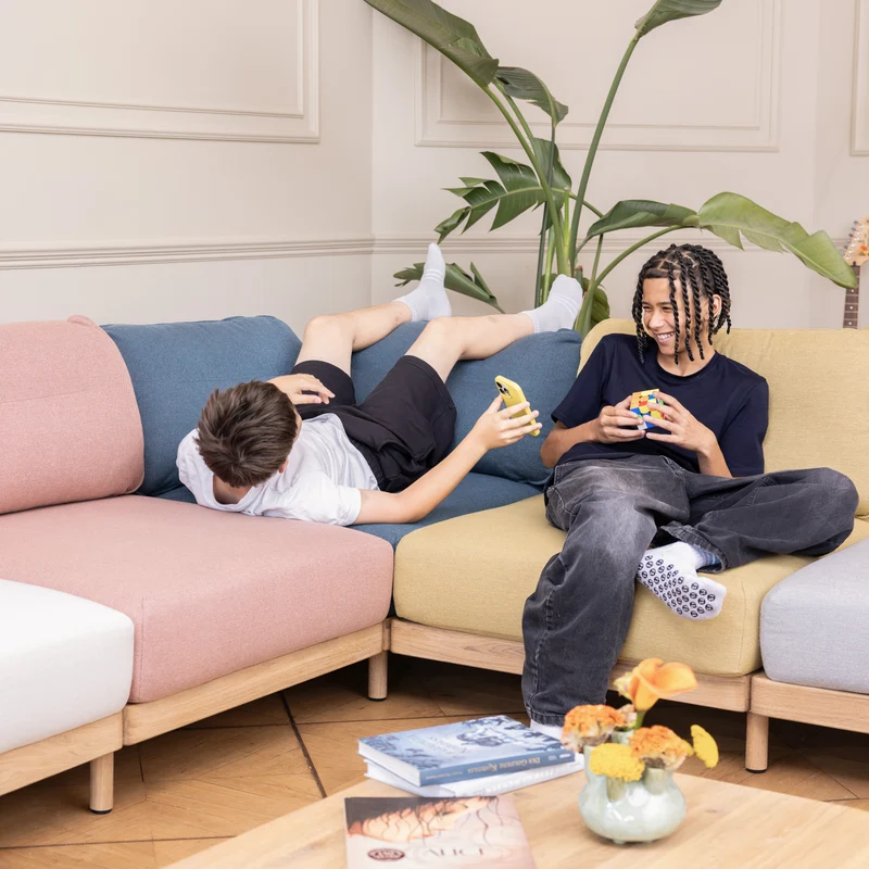 Ecksofa Mio 5-Sitzer Eiche