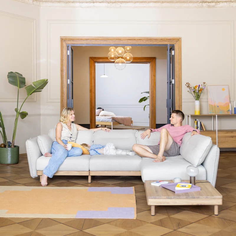 Ecksofa Mio Lounge 4-Sitzer mit Tisch