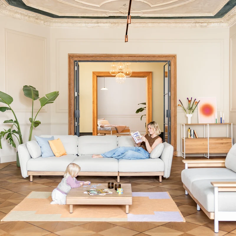 Sofa Mio Soft 3-Sitzer Eiche