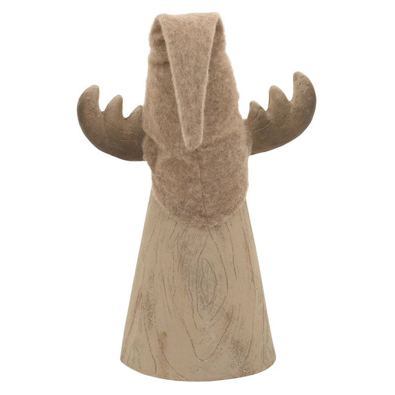 ECD GERMANY | Weihnachtselch-Figur mit LED-Beleuchtung 45-63 cm Braun Weihnachtsdeko Innen LED-Rentier Weihnachtsfigur Batteriebetrieben Dekofigur
