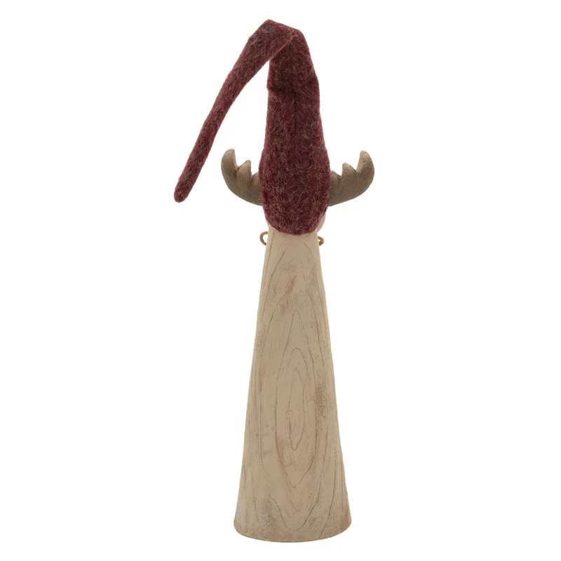 ECD GERMANY | Weihnachtselch-Figur mit LED-Beleuchtung 80-113 cm Braun Weihnachtsdeko Innen LED-Rentier Weihnachtsfigur Batteriebetrieben Dekofigur
