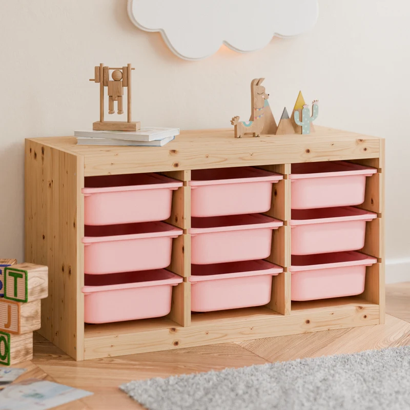 Box "TRÖVI" in Rosa - 42 x 30 x 10cm, passend für Trofast Regale