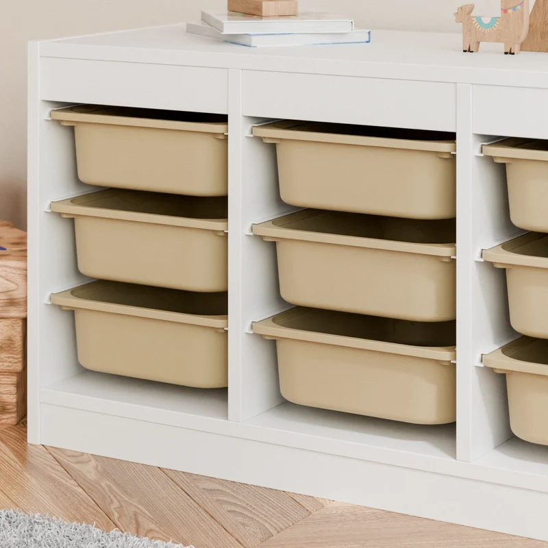 Box "TRÖVI" in Beige - 42 x 30 x 10cm, passend für Trofast Regale