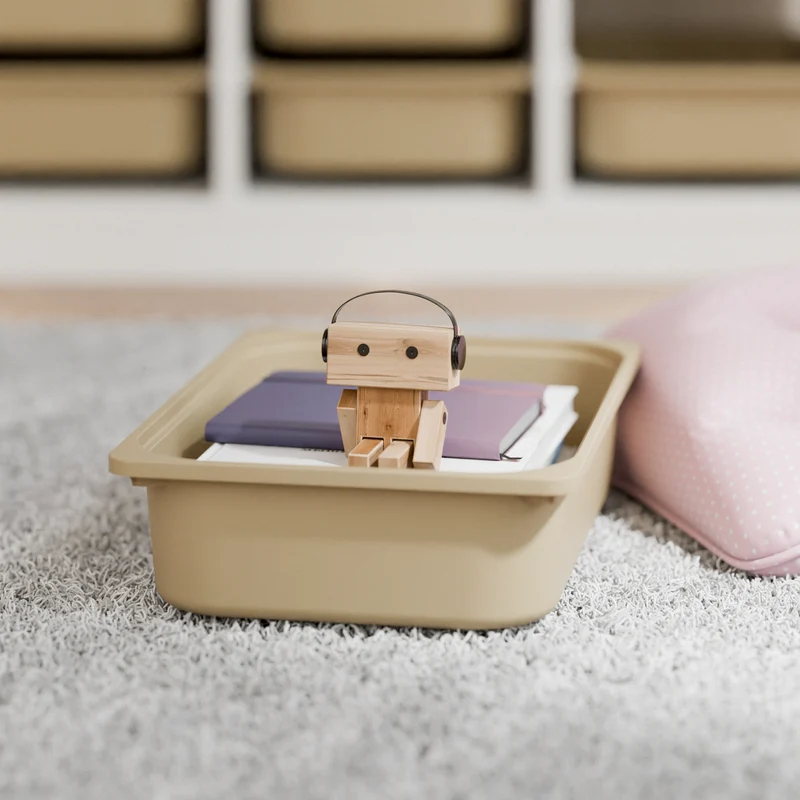 Box "TRÖVI" in Beige - 42 x 30 x 10cm, passend für Trofast Regale