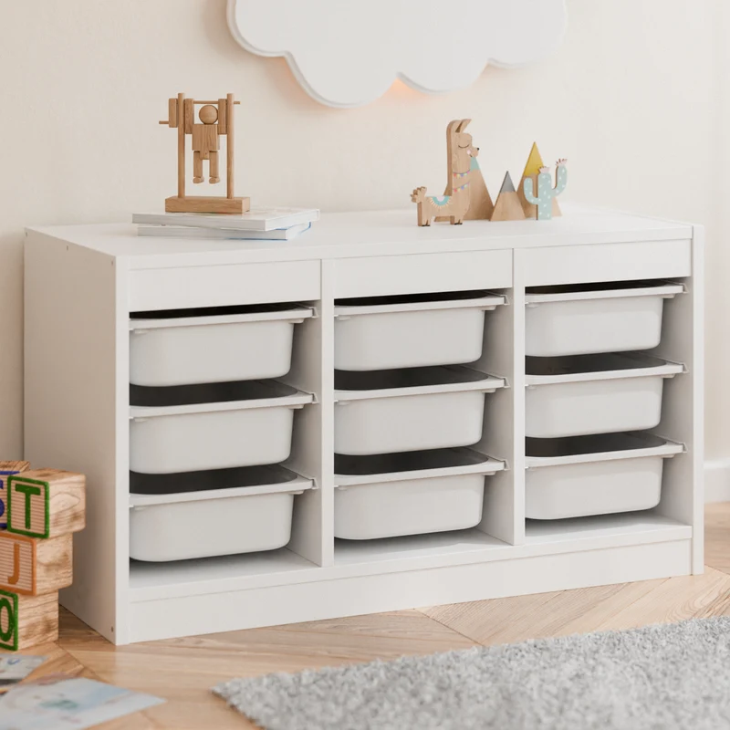 Box "TRÖVI" in Weiß - 42 x 30 x 10cm, passend für Trofast Regale