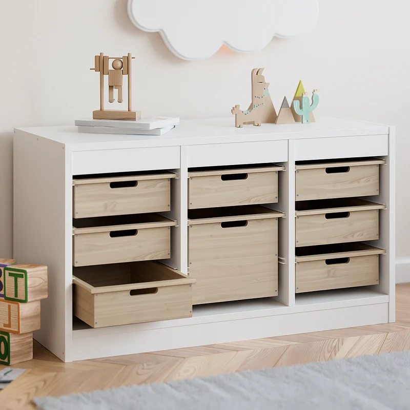 Holzkiste "TROVÄ" 42 x 30cm, Box aus Holz für IKEA Trofast Regal, verschiedene Höhen