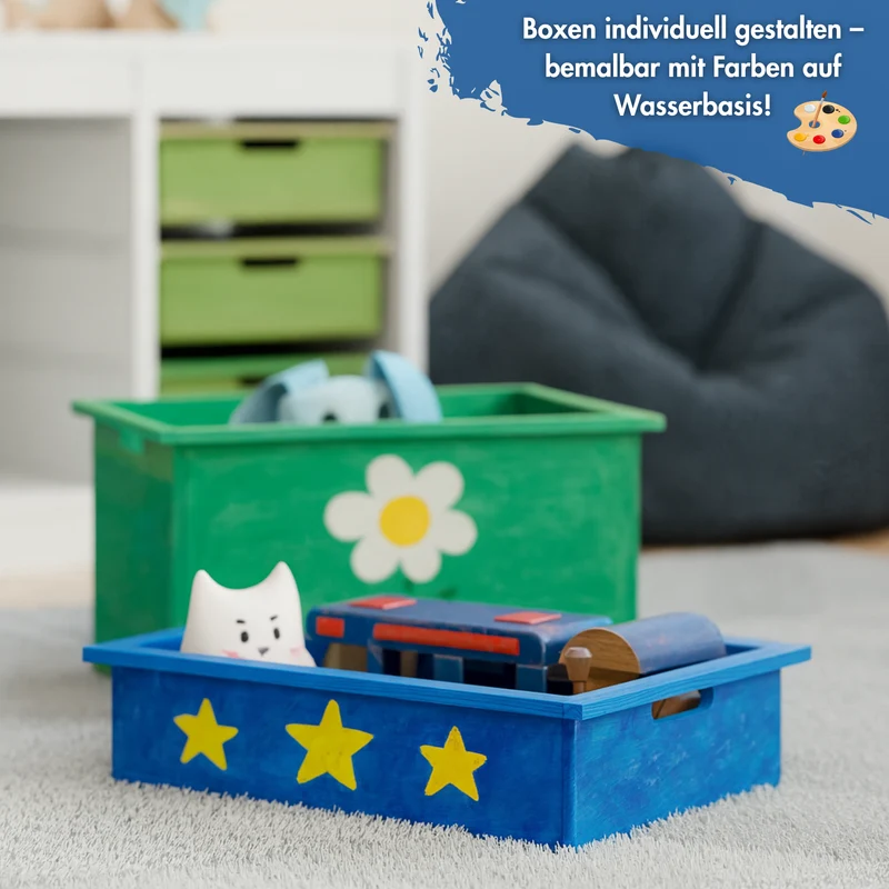 Holzkiste "TROVÄ" 42 x 30cm, Box aus Holz für IKEA Trofast Regal, verschiedene Höhen