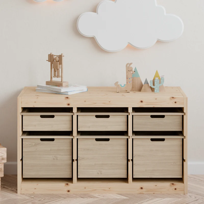Holzkiste "TROVÄ" 42 x 30cm, Box aus Holz für IKEA Trofast Regal, verschiedene Höhen