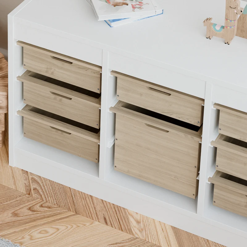 Holzkiste "TROVÄ" 42 x 30cm, Box aus Holz für IKEA Trofast Regal, verschiedene Höhen