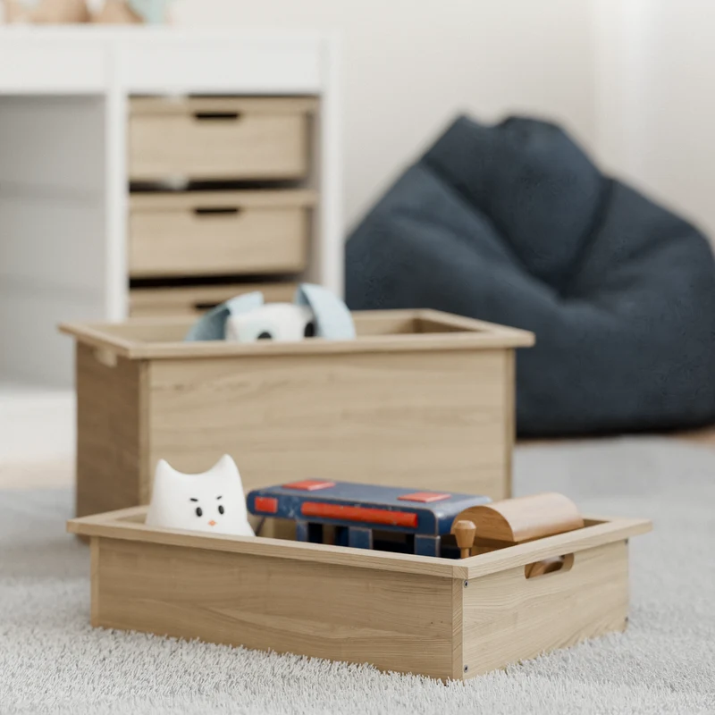 Holzkiste "TROVÄ" 42 x 30cm, Box aus Holz für IKEA Trofast Regal, verschiedene Höhen