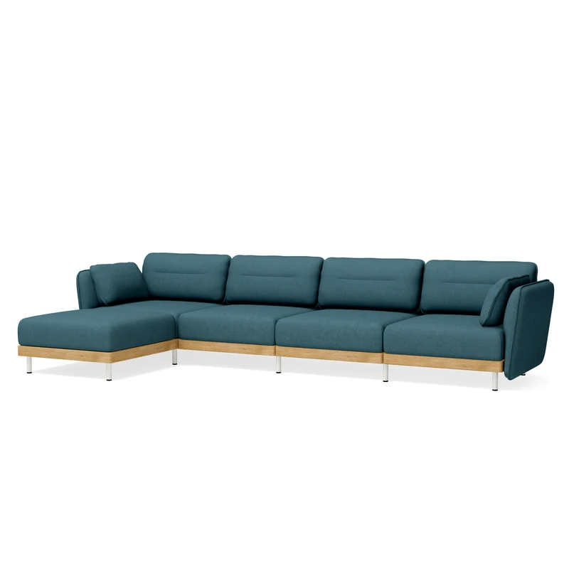 Sofa Mio Soft 4-Sitzer Weiß mit Chaiselongue