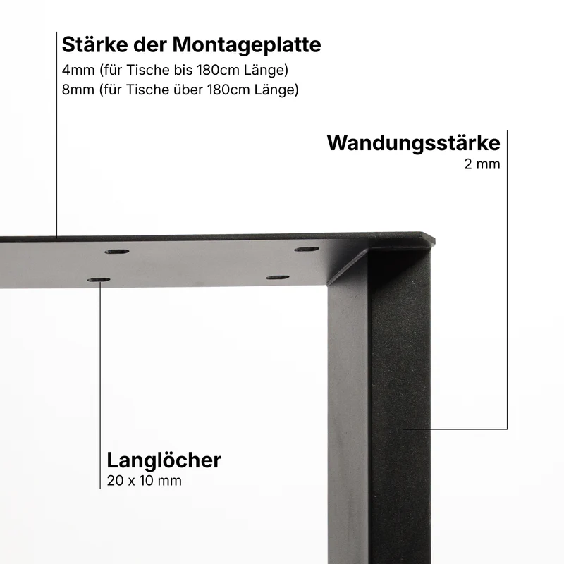 Bankbeine U-Design