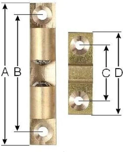 5 Stück 48mm Doppelkugelschnäpper massiv Messing Kugelschnäpper Schnäpper