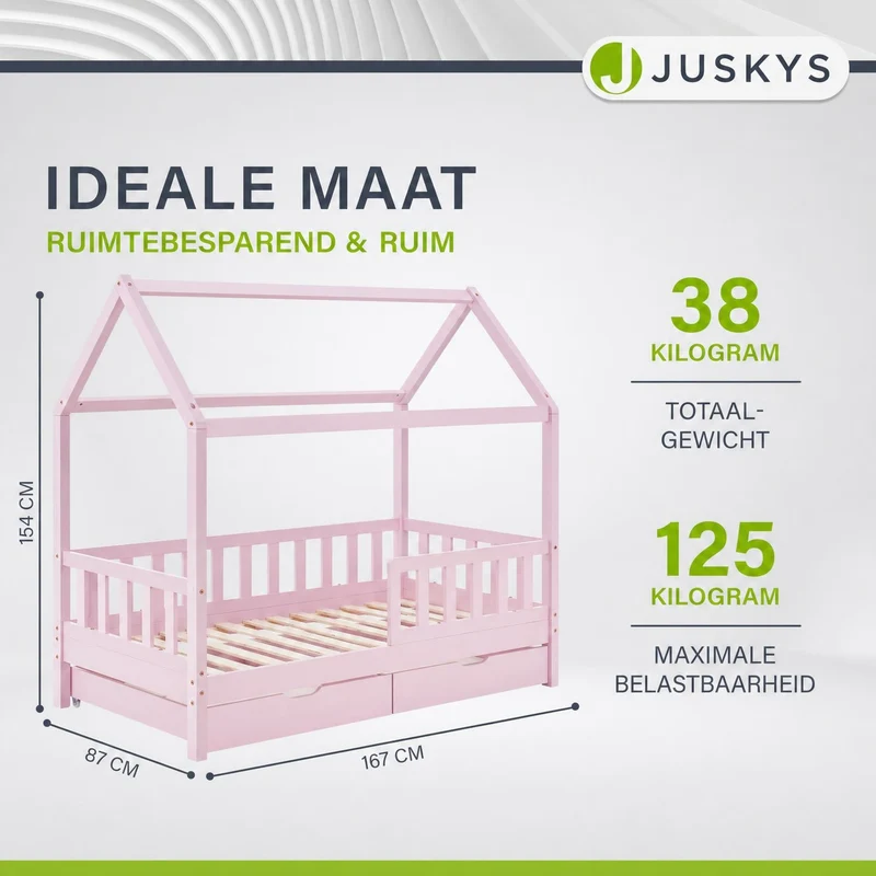 Kinderbett Marli 80 x 160 cm mit Bettkasten