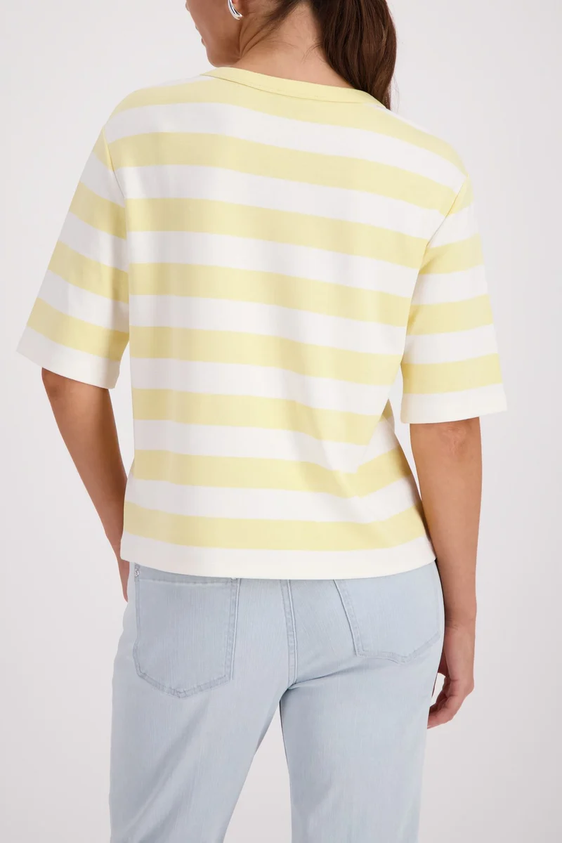 Sweatshirt, pastel yellow ringel