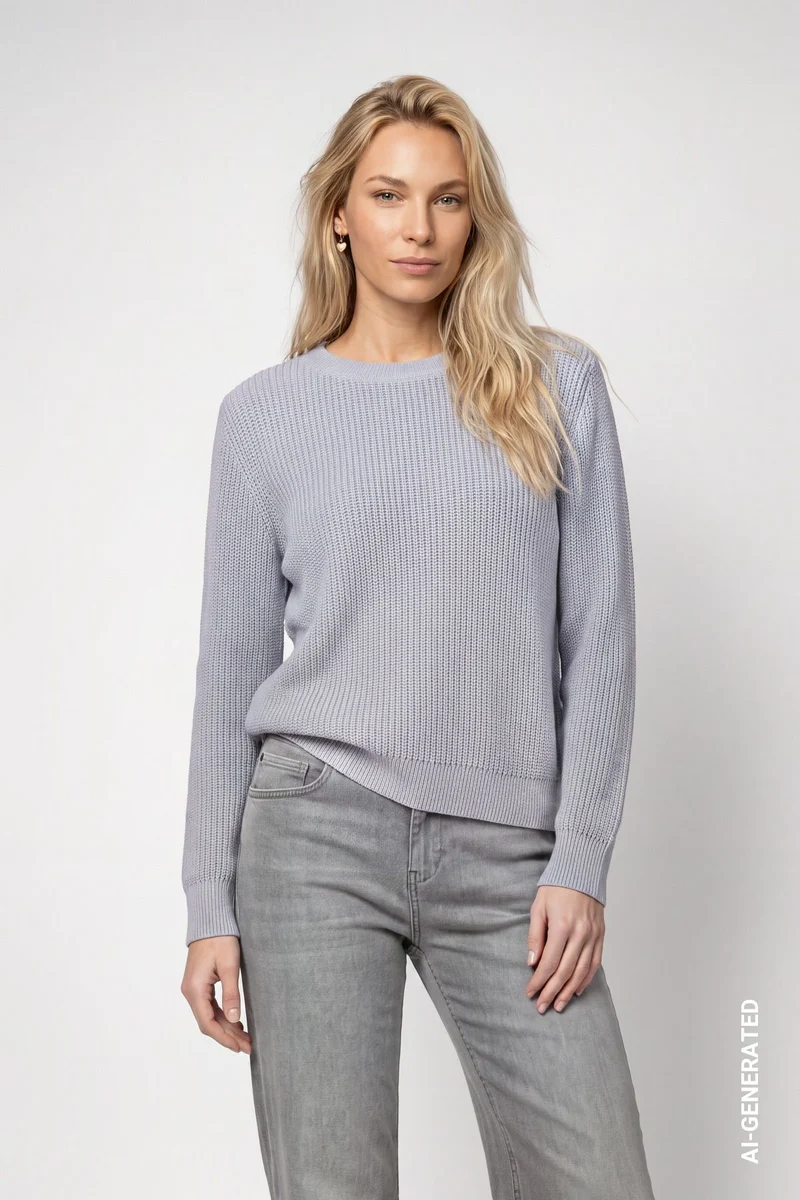 Basic-Strickpullover mit Lurex
