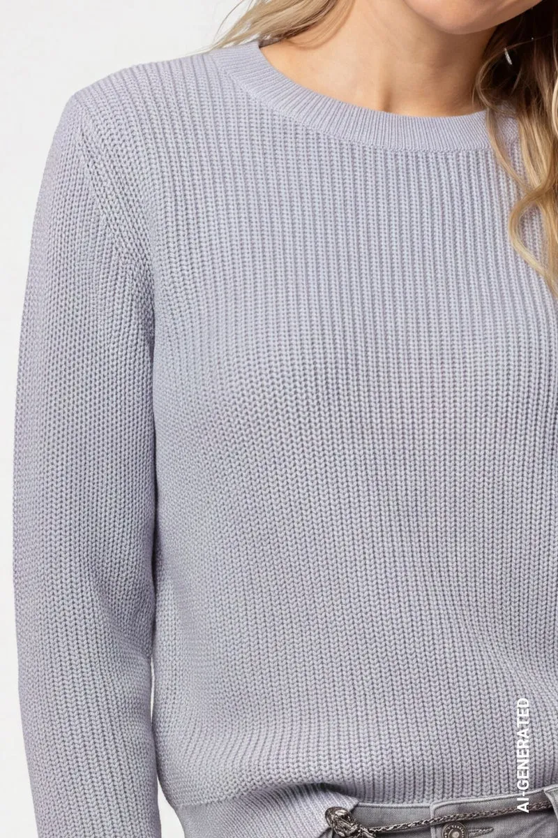 Basic-Strickpullover mit Lurex