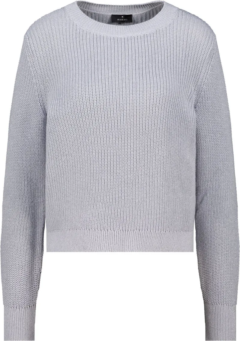 Basic-Strickpullover mit Lurex