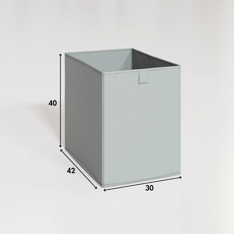 XXL Stoffbox für IKEA Trofast Regal, 30x42x40cm, Große Stoff-Kiste, Grau