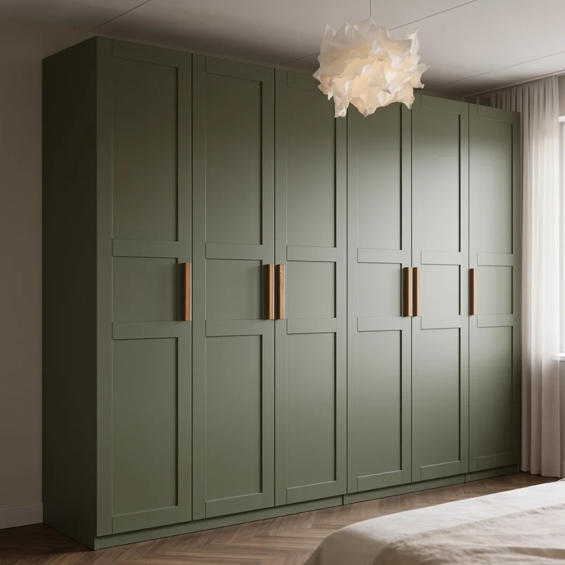 Griffe für PAX Türen, Holzgriffe aus Eiche für IKEA Kleiderschrank - Inkl. Schablone & Bohrer