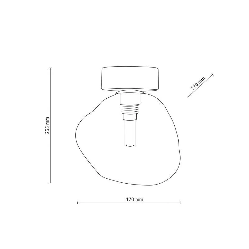 B-Ware TK-Lighting Deckenleuchte Lava LED Lampe dimmbar sand grau Ø15cm 17cm hoch