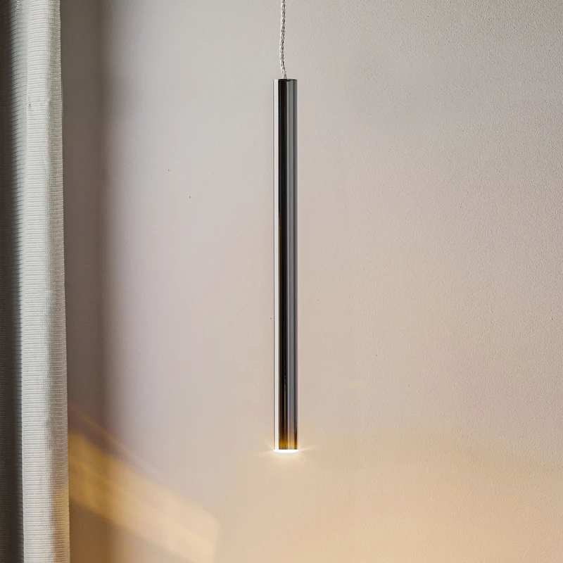 B-Ware Schuller Valencia Pendelleuchte Varas LED Hängelampe dimmbar chrom 50cm hoch