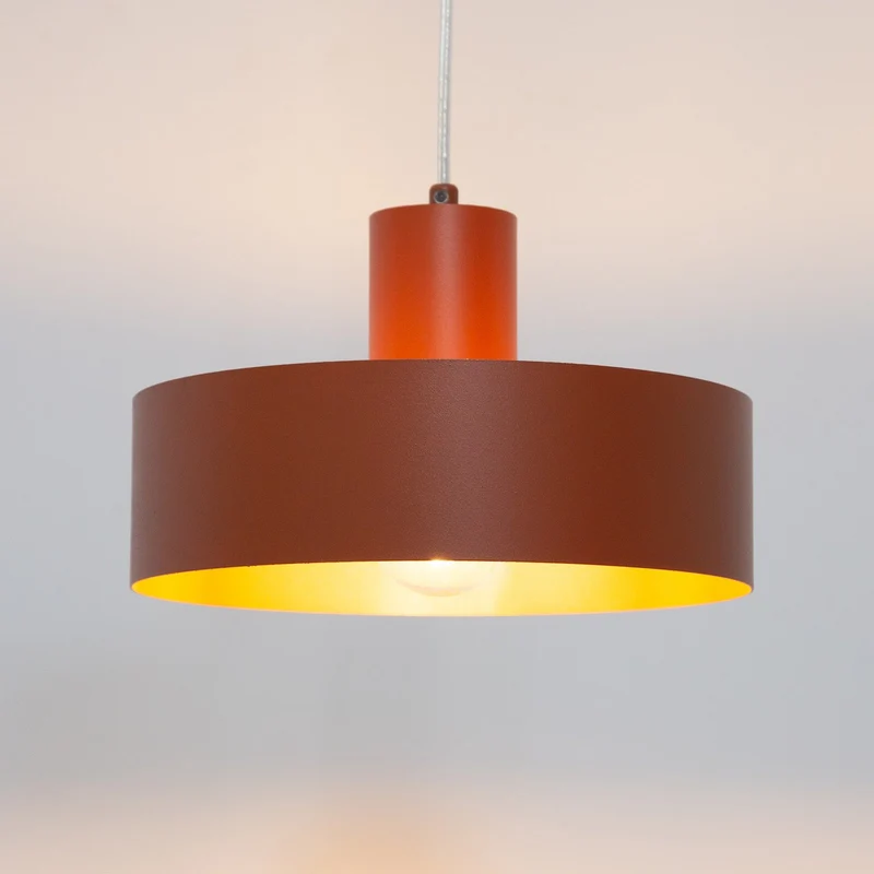 B-Ware Sigma Hängeleuchte Rif M LED Pendelleuchte dimmbar rot Stahl Ø25cm 1-flammig