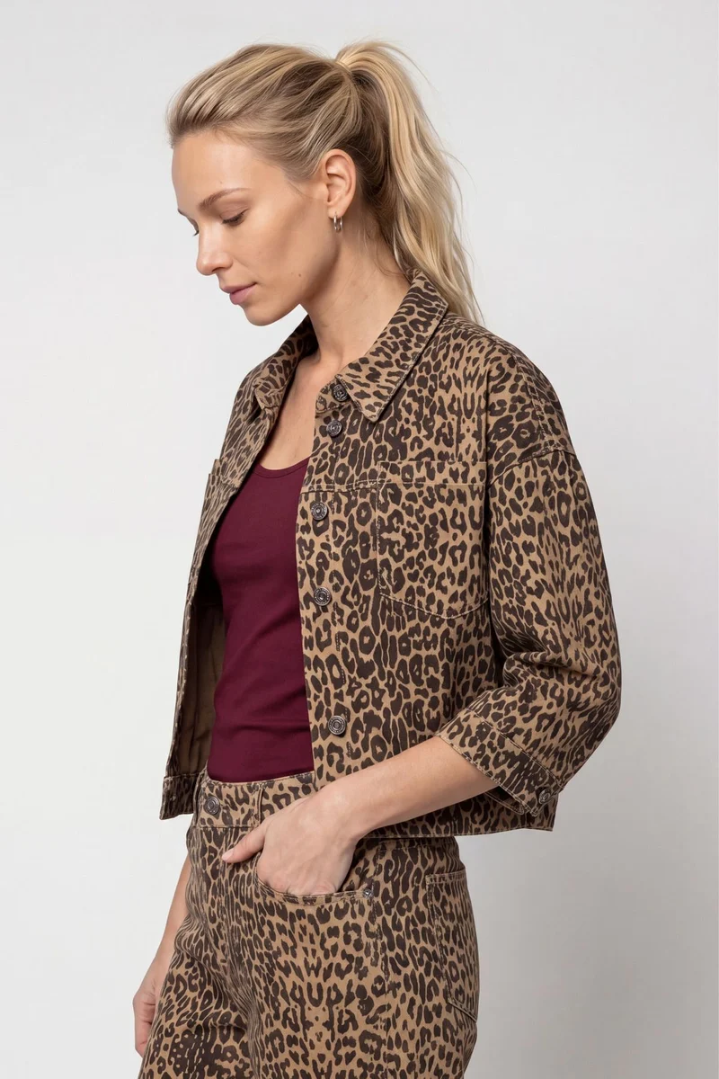 Jacke, brown sugar gemustert